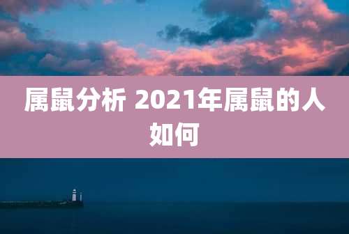 属鼠分析 2021年属鼠的人如何