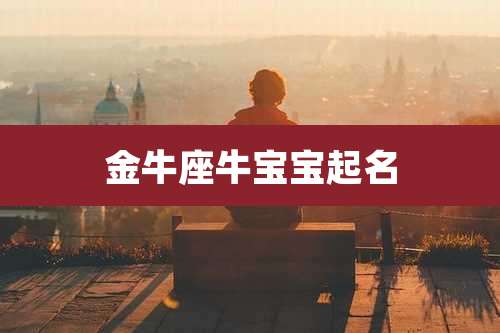 金牛座牛宝宝起名