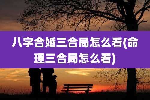八字合婚三合局怎么看(命理三合局怎么看)
