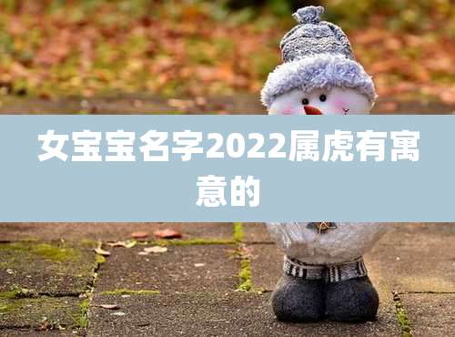 女宝宝名字2022属虎有寓意的