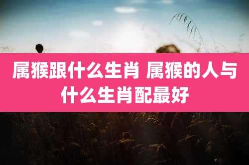 属猴跟什么生肖 属猴的人与什么生肖配最好