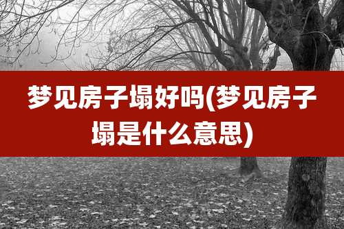 梦见房子塌好吗(梦见房子塌是什么意思)
