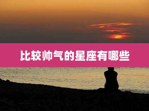 比较帅气的星座有哪些