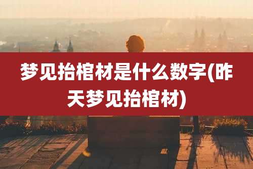 梦见抬棺材是什么数字(昨天梦见抬棺材)