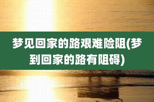 梦见回家的路艰难险阻(梦到回家的路有阻碍)