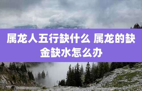 属龙人五行缺什么 属龙的缺金缺水怎么办
