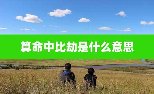 算命中比劫是什么意思