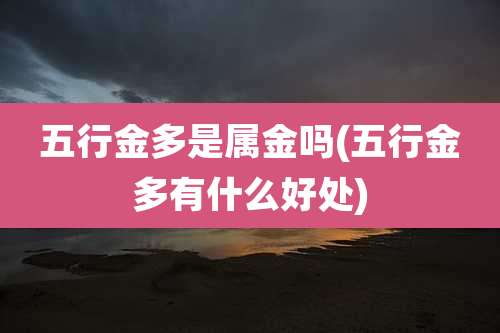 五行金多是属金吗(五行金多有什么好处)