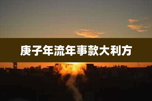 庚子年流年事款大利方