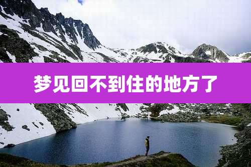 梦见回不到住的地方了