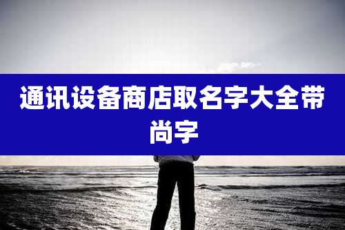 通讯设备商店取名字大全带尚字