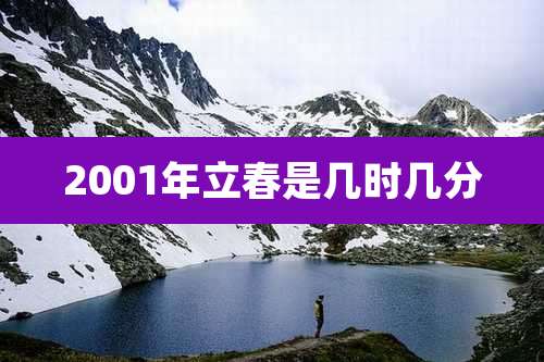 2001年立春是几时几分