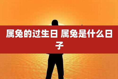属兔的过生日 属兔是什么日子