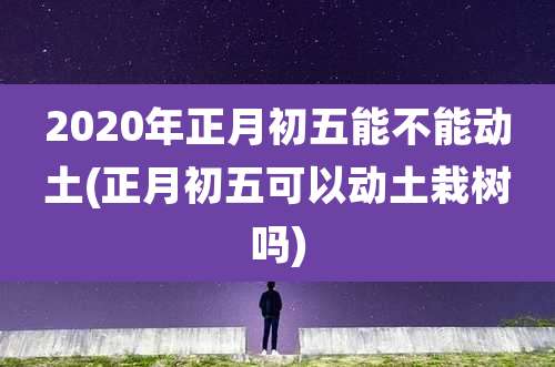 2020年正月初五能不能动土(正月初五可以动土栽树吗)