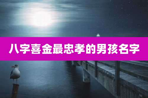 八字喜金最忠孝的男孩名字