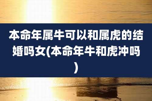 本命年属牛可以和属虎的结婚吗女(本命年牛和虎冲吗)