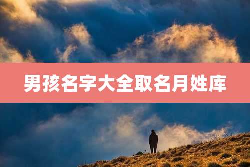 男孩名字大全取名月姓库