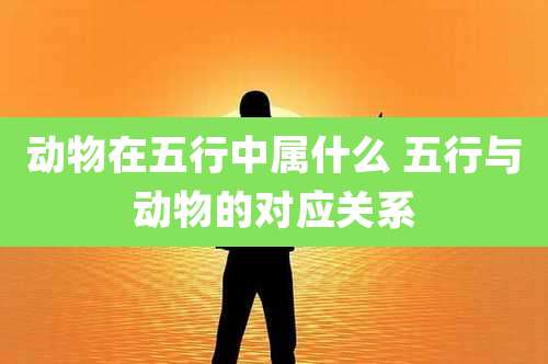 动物在五行中属什么 五行与动物的对应关系