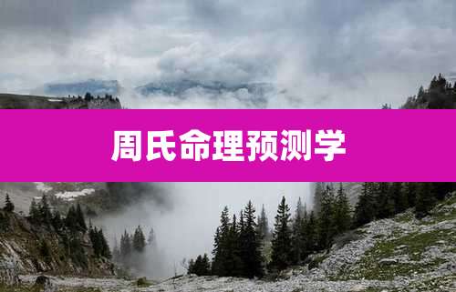 周氏命理预测学