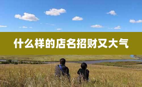 什么样的店名招财又大气