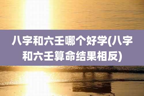 八字和六壬哪个好学(八字和六壬算命结果相反)