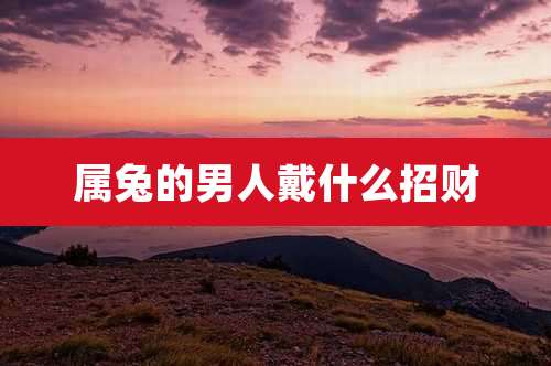 属兔的男人戴什么招财