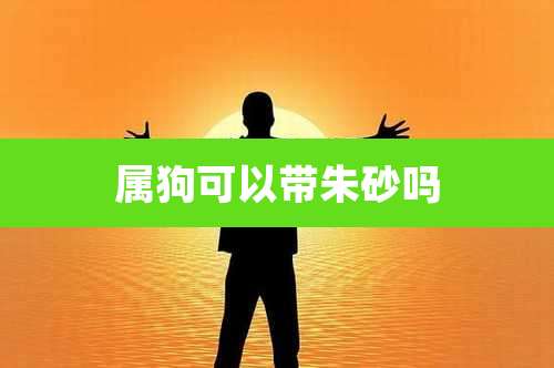 属狗可以带朱砂吗