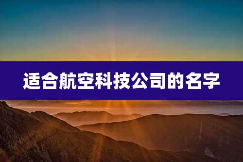 适合航空科技公司的名字