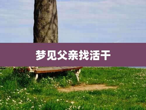 梦见父亲找活干