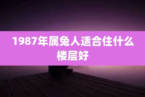 1987年属兔人适合住什么楼层好
