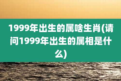 1999年出生的属啥生肖(请问1999年出生的属相是什么)