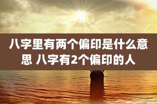 八字里有两个偏印是什么意思 八字有2个偏印的人