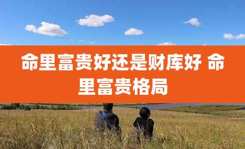 命里富贵好还是财库好 命里富贵格局
