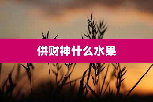 供财神什么水果