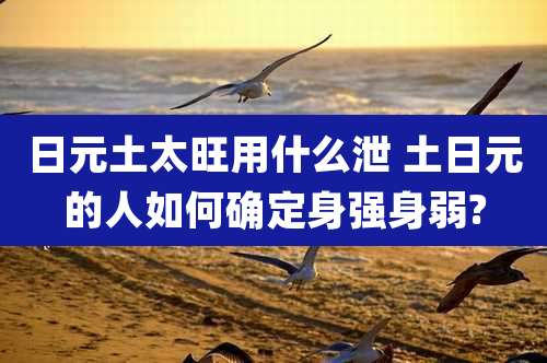 日元土太旺用什么泄 土日元的人如何确定身强身弱?