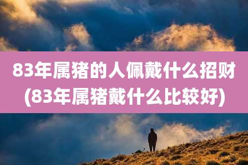 83年属猪的人佩戴什么招财(83年属猪戴什么比较好)