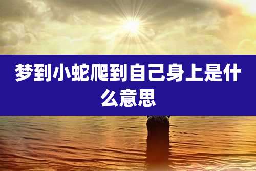 梦到小蛇爬到自己身上是什么意思