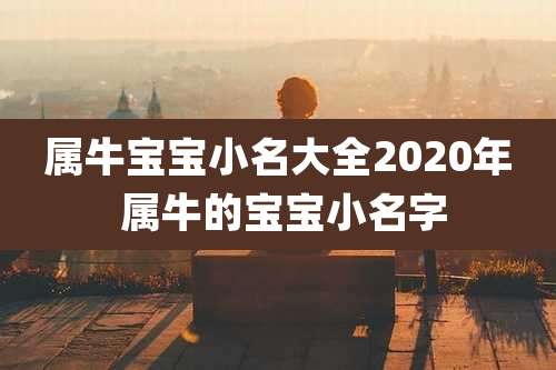 属牛宝宝小名大全2020年 属牛的宝宝小名字