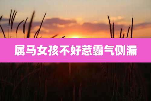 属马女孩不好惹霸气侧漏