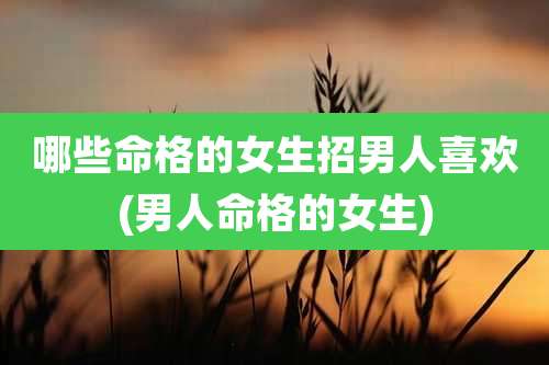 哪些命格的女生招男人喜欢(男人命格的女生)