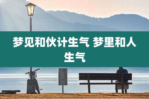 梦见和伙计生气 梦里和人生气