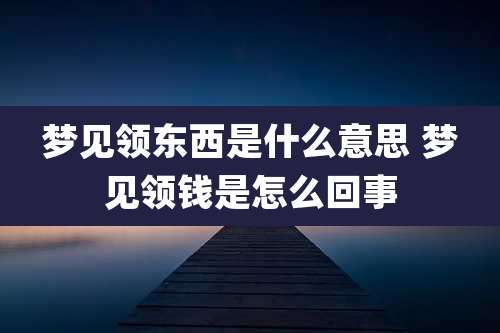 梦见领东西是什么意思 梦见领钱是怎么回事