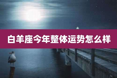 白羊座今年整体运势怎么样
