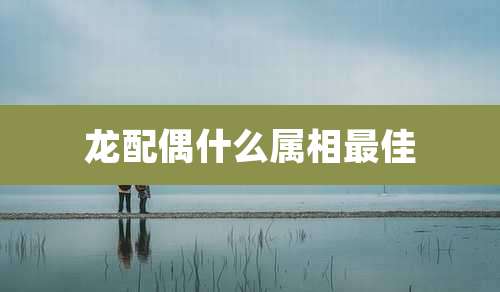 龙配偶什么属相最佳
