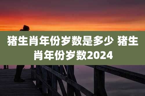 猪生肖年份岁数是多少 猪生肖年份岁数2024