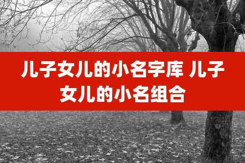 儿子女儿的小名字库 儿子女儿的小名组合
