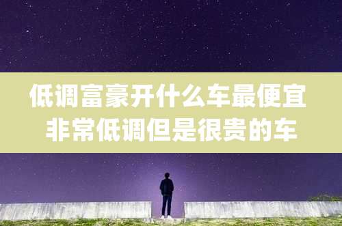 低调富豪开什么车最便宜 非常低调但是很贵的车