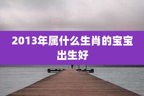 2013年属什么生肖的宝宝出生好