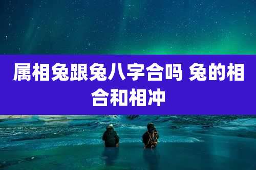 属相兔跟兔八字合吗 兔的相合和相冲