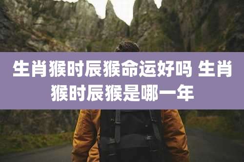 生肖猴时辰猴命运好吗 生肖猴时辰猴是哪一年